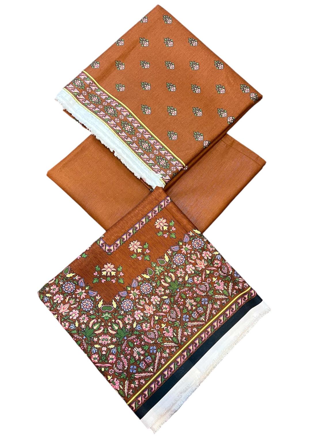 3 Pcs Women's Unstitched Printed Suit