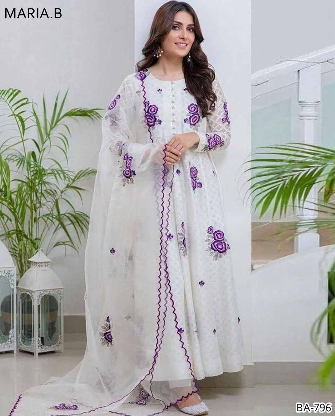 3 Pcs Women's Unstitched Embroidered Suit