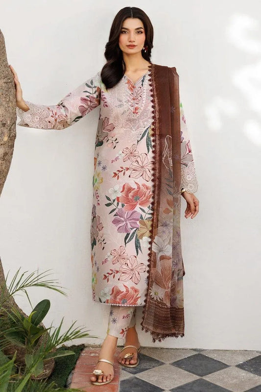 3 Pcs Women's Unstitched Printed Suit